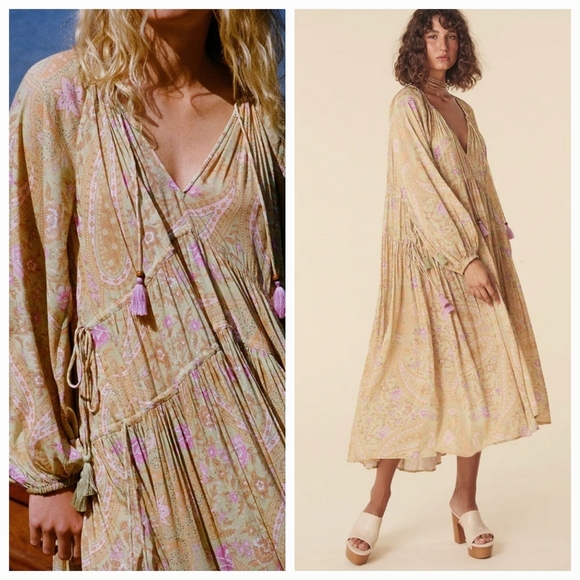 Spell Belladonna Gown in Dusty Olive size XL NWT - Picture 2 of 12